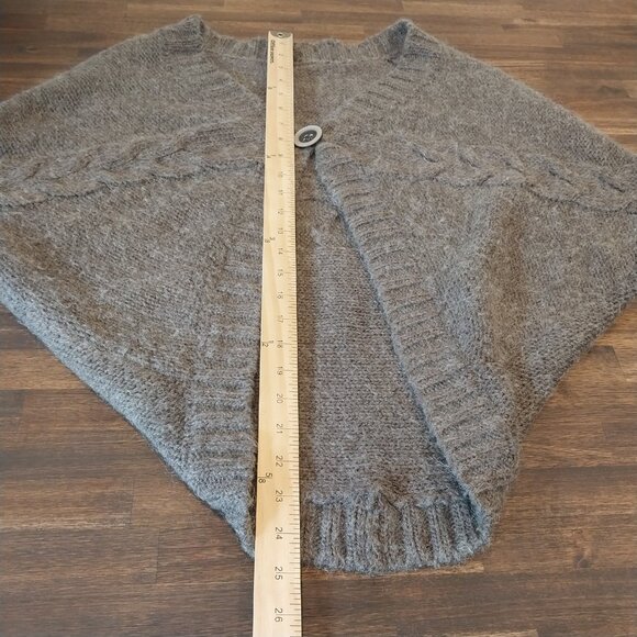 Vintage Italy Made Cardigan Women S M Brown Chunky Cable Knit Wool Blend Sweater - Picture 9 of 9